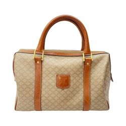 ◆◆ CELINE セリーヌ ミニボストン バッグ　マカダム M06 ベージュ Bランク