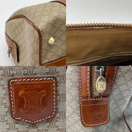  CELINE セリーヌ ミニボストン バッグ　マカダム M06 ベージュ