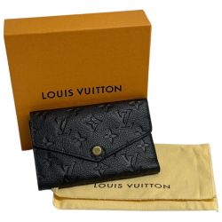 ◆◆ LOUIS VUITTON ルイヴィトン 財布　三つ折り　アンプラント ポルトフォイユ・キュリユーズ M60539 ブラック Aランク