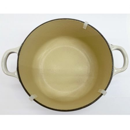  LE CREUSET ルクルーゼ 両手鍋 ホウロウ 20cm IH対応 ライトグレー