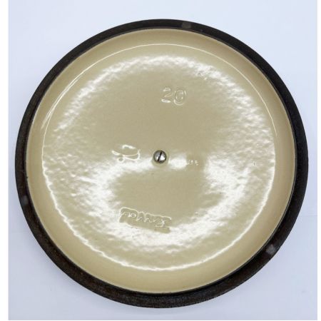  LE CREUSET ルクルーゼ 両手鍋 ホウロウ 20cm IH対応 ライトグレー