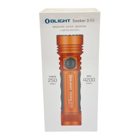  OLIGHT Seeker 3 Pro 懐中電灯 LED懐中電灯 ハンディライト 作業灯 4200ルーメン オレンジ