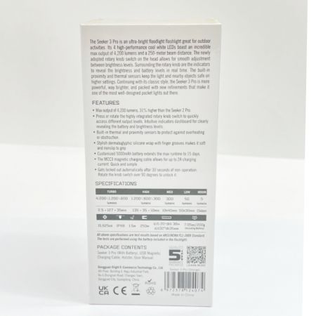  OLIGHT Seeker 3 Pro 懐中電灯 LED懐中電灯 ハンディライト 作業灯 4200ルーメン オレンジ