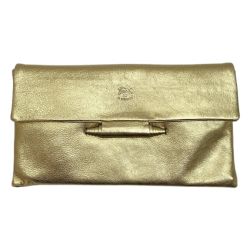 ◆◆ IL BISONTE イルビゾンテ クラッチバッグ ゴールド Bランク