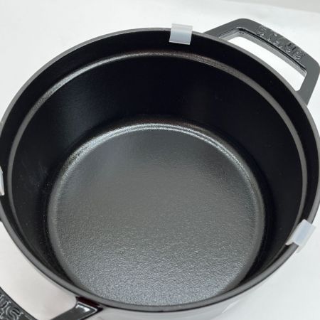  STAUB ストウブ ピコ・ココット ラウンド 両手鍋 ホウロウ鍋 20cm ブラック