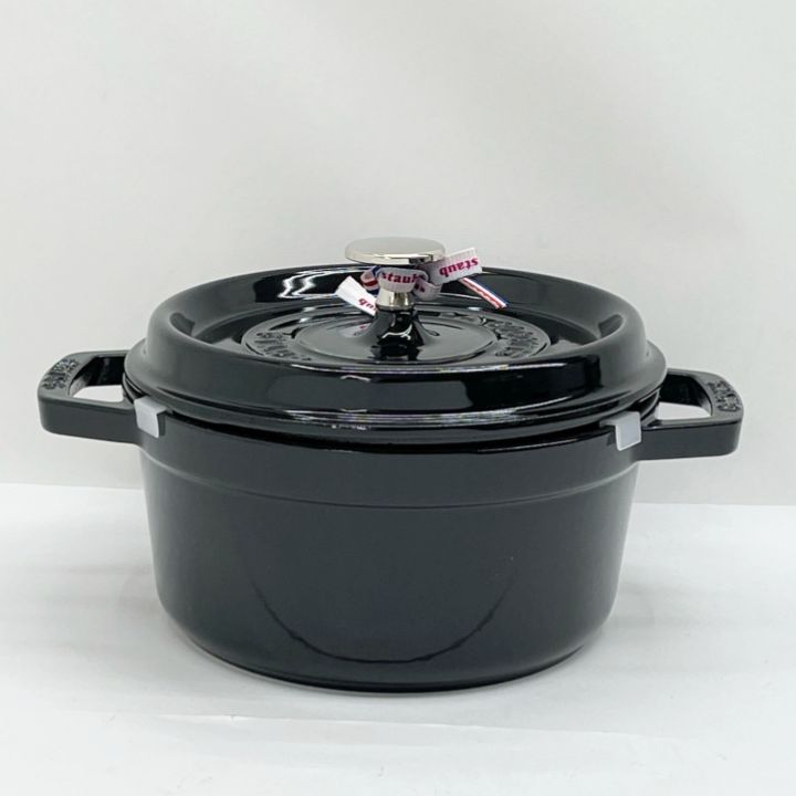 STAUB ストウブ ピコ・ココット ラウンド 両手鍋 ホウロウ鍋 20cm ブラック｜中古｜なんでもリサイクルビッグバン