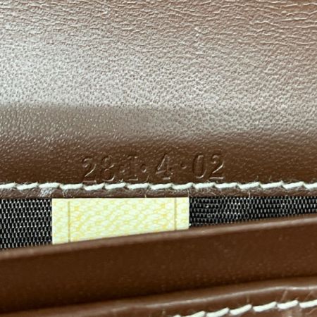  HUNTING WORLD ハンティングワールド 二つ折り 長財布 キャンバス レザー カーキ×ブラウン