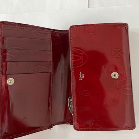  Cartier カルティエ 二つ折り財布 ハッピーバースデー レッド