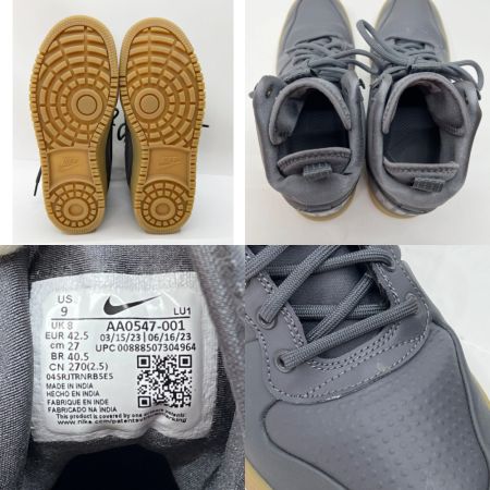  NIKE ナイキ コート ボロー MID ハイカットスニーカ 27.0cm US9 AA0547-001 グレー