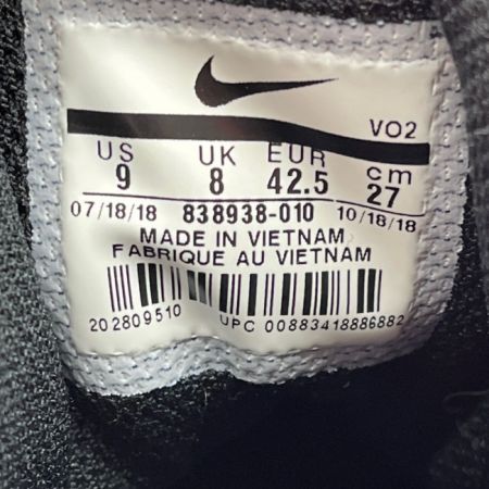  NIKE ナイキ ハイカット スニーカー コートバーロウミッド 27cm 838938-010 ブラック