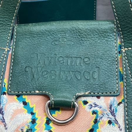  Vivienne Westwood ヴィヴィアン・ウエストウッド トートバッグ ライトピンク キャンバス elite 花 ライトピンク