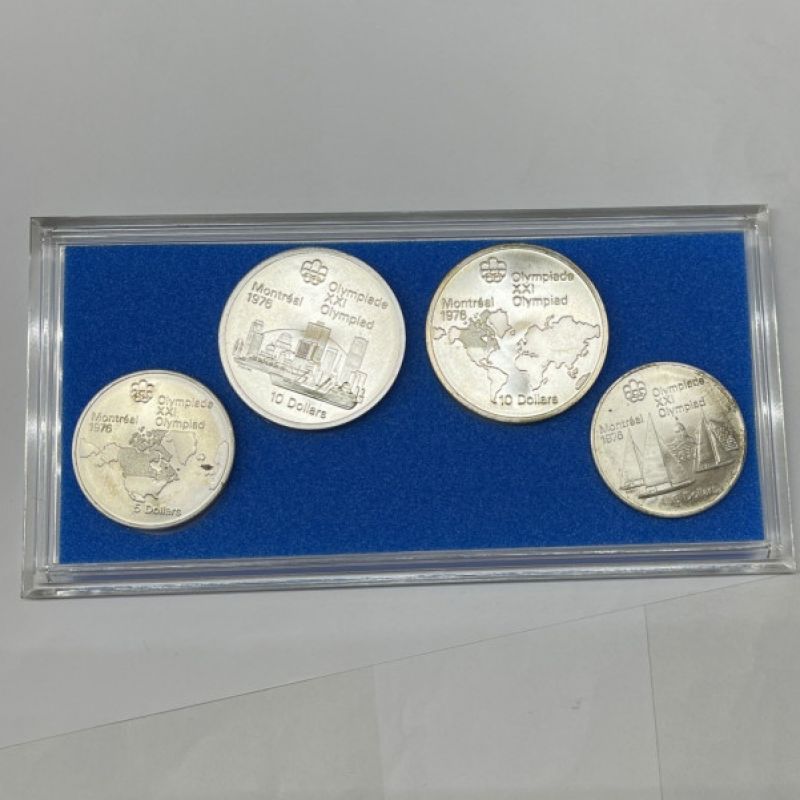 中古】 第21回 オリンピック モントリオール大会 記念銀貨 銀貨 硬貨 