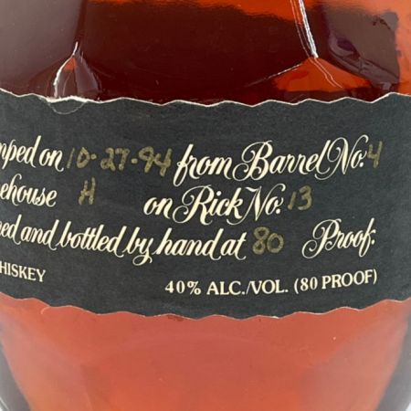  Blanton's BLACK ブラントン ブラック ウィスキー バーボン 750ml 40度 1994.10.27 未開栓