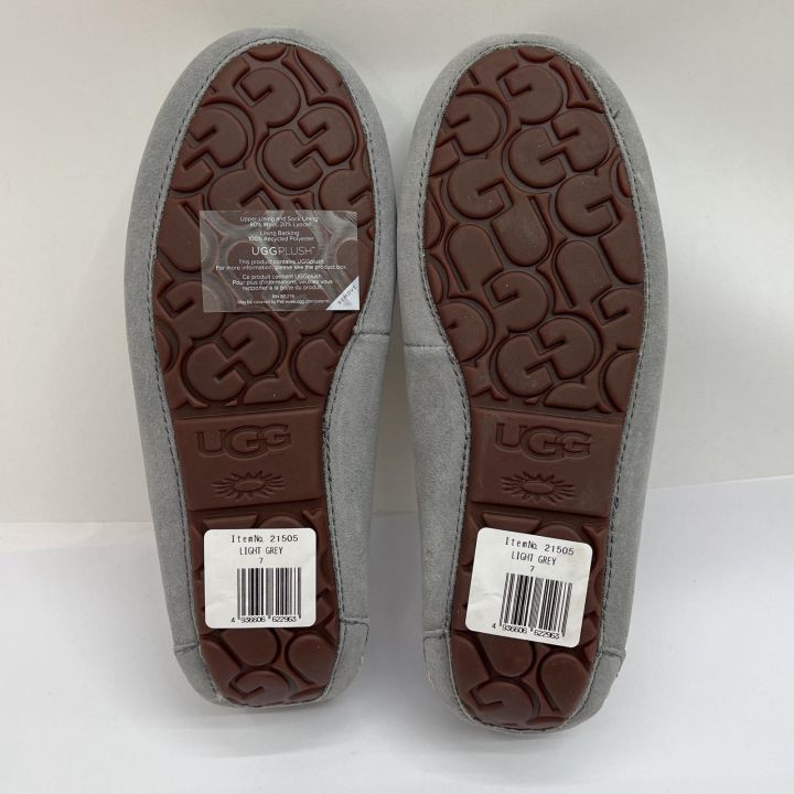 UGG アグ モカシン ANSLEY 24cm US7 箱付 21505 ライトグレー - 中古靴