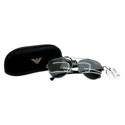 ◆◆ EMPORIO ARMANI エンポリオアルマーニ サングラス ケース付 2046D-62-3003 グレー Aランク