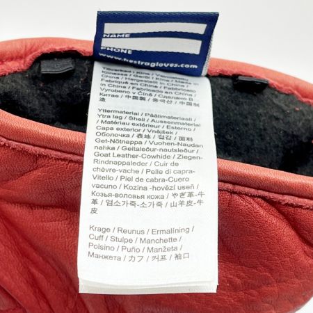  HESTRA へストラ グローブ サイズ5 スキー スノーボード ウィンター用品 赤/茶