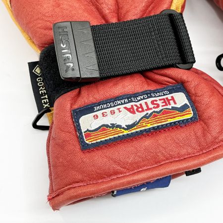  HESTRA へストラ グローブ サイズ5 スキー スノーボード ウィンター用品 赤/茶