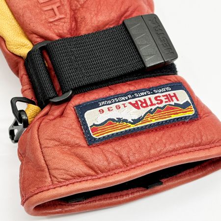  HESTRA へストラ グローブ サイズ5 スキー スノーボード ウィンター用品 赤/茶