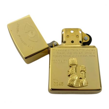   ライター ZIPPO モアイ金 金色