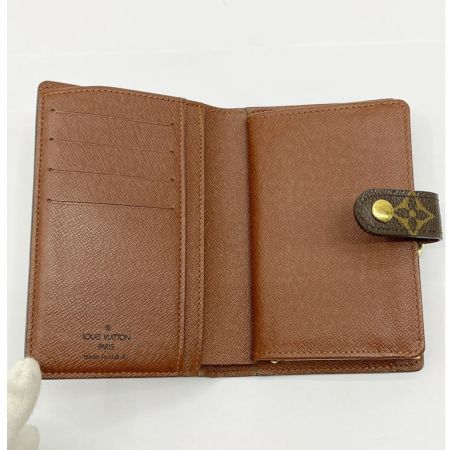 超美品★ルイヴィトン ヴィエノワ モノグラム 二つ折り財布 ブラウン LOUIS VUITTON ルイヴィトン モノグラム ポルトモネ・ビエ