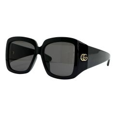 GUCCI グッチ スクエアフレーム サングラス キズ有り GG1402SA 001 55/15-135 M ブラック Bランク