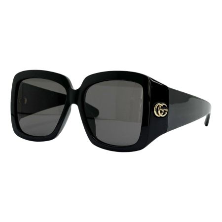  GUCCI グッチ スクエアフレーム サングラス キズ有り GG1402SA 001 55/15-135 M ブラック