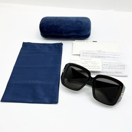  GUCCI グッチ スクエアフレーム サングラス キズ有り GG1402SA 001 55/15-135 M ブラック