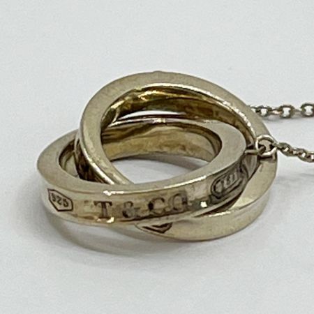  Tiffany & Co. ティファニー ナロー インターロッキング ネックレス ダブルリング SV925 4.3g