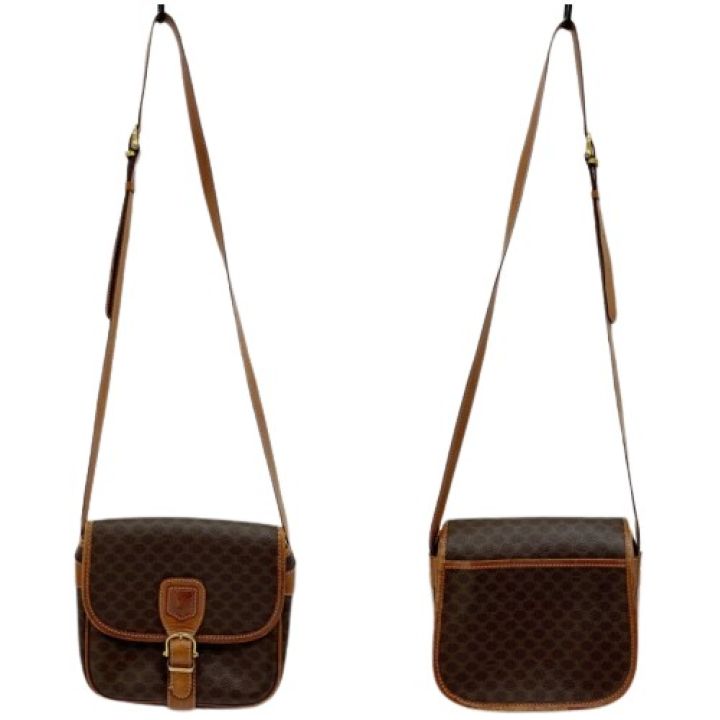 CELINE セリーヌ ショルダーバッグ マカダム オールド DM91 ブラウン 