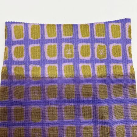  CHANEL シャネル 靴下 ソックス 透け カーキ x パープル