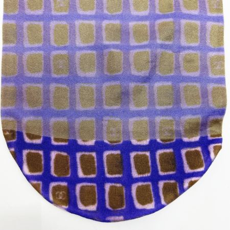  CHANEL シャネル 靴下 ソックス 透け カーキ x パープル