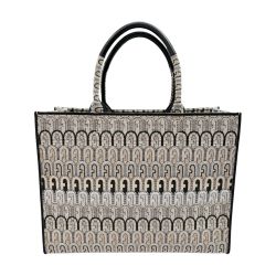 ◆◆ FURLA フルラ バッグ トートバッグ オポチュニティ アイボリーXブラック Bランク