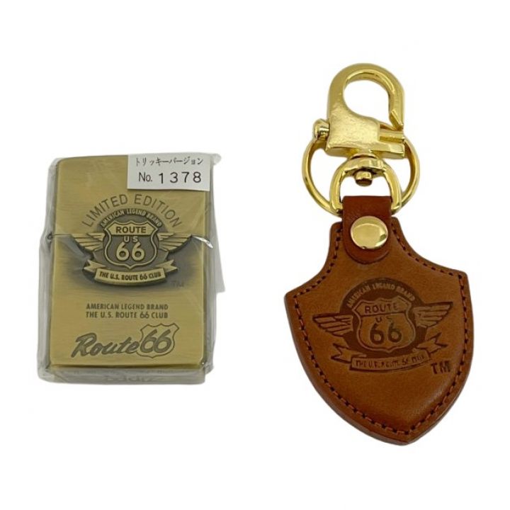 ZIPPO ルート66 ROUTE66 トリッキーバージョン LIMITED EDITION ジッポ ゴールド｜中古｜なんでもリサイクルビッグバン