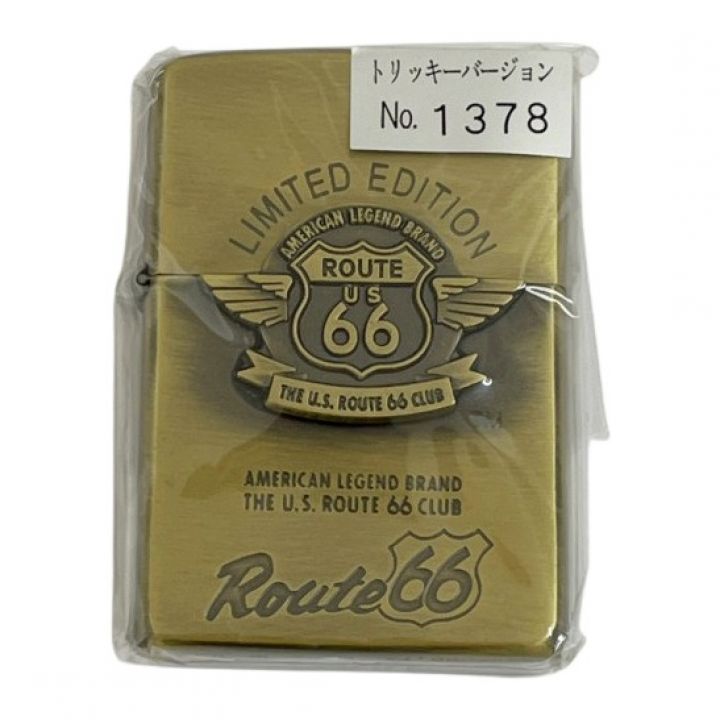 ZIPPO ルート66 ROUTE66 トリッキーバージョン LIMITED EDITION ジッポ ゴールド｜中古｜なんでもリサイクルビッグバン