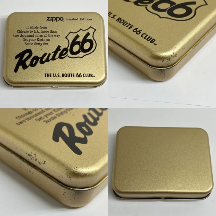 ZIPPO ルート66 ROUTE66 トリッキーバージョン LIMITED EDITION ジッポ ゴールド｜中古｜なんでもリサイクルビッグバン