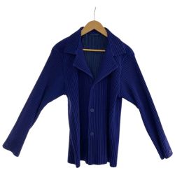 ◆◆ ISSEY MIYAKE イッセイミヤケ ジャケット プリーツジャケット ブルー Bランク