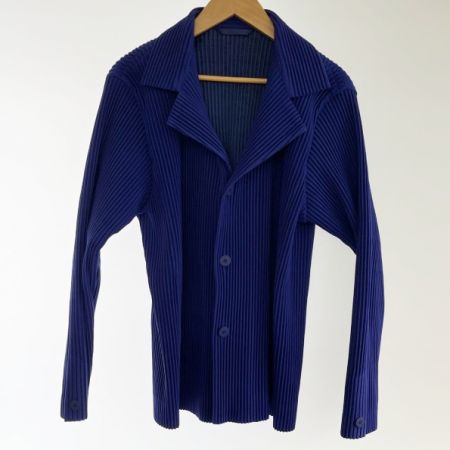  ISSEY MIYAKE イッセイミヤケ ジャケット プリーツジャケット ブルー