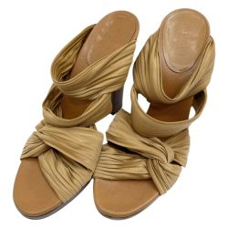 ◆◆ GUCCI グッチ サンダル オープントゥサンダル 22.5㎝ ブラウン x ベージュ Bランク