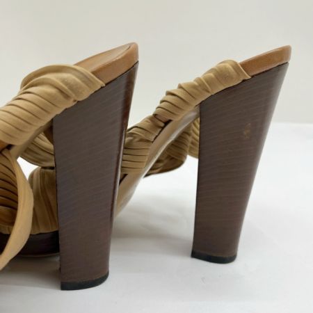  GUCCI グッチ サンダル オープントゥサンダル 22.5㎝ ブラウン x ベージュ