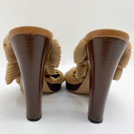  GUCCI グッチ サンダル オープントゥサンダル 22.5㎝ ブラウン x ベージュ