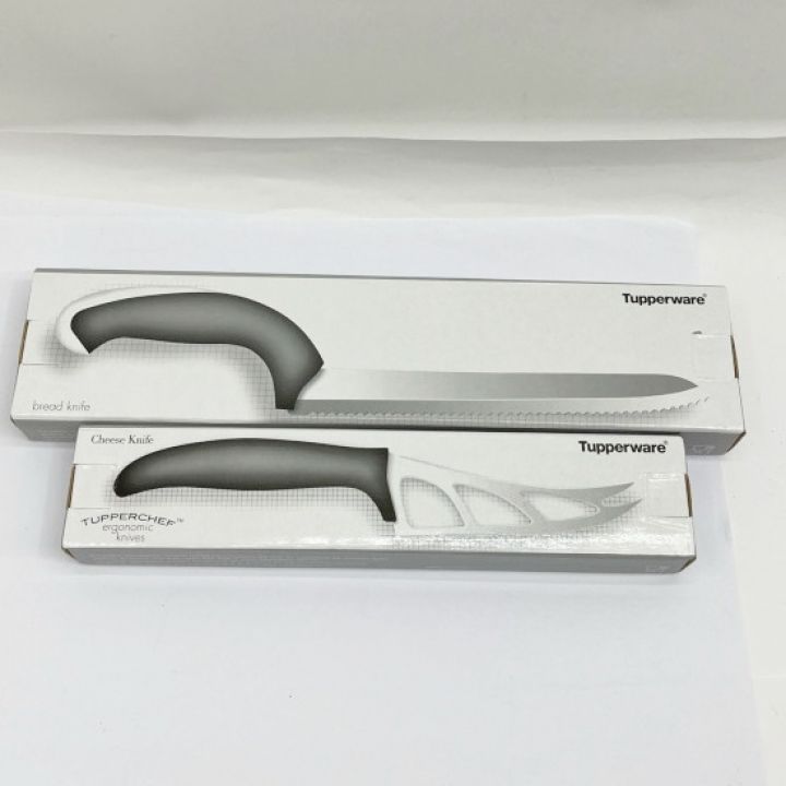 Tupperware ergonomic knives タッパーウェア チーズナイフ ブレッドナイフ 2本セット｜中古｜なんでもリサイクルビッグバン