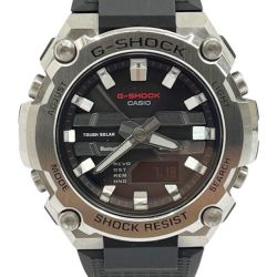 ◆◆ CASIO カシオ ジーショック G-SHOCK タフソーラー デジアナ GST-B600 シルバー x ブラック Bランク