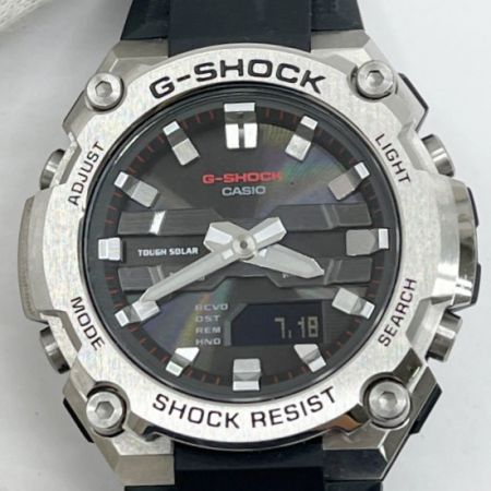  CASIO カシオ ジーショック G-SHOCK タフソーラー デジアナ GST-B600 シルバー x ブラック