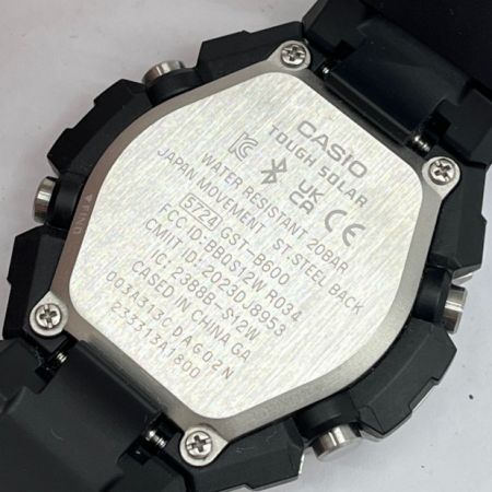  CASIO カシオ ジーショック G-SHOCK タフソーラー デジアナ GST-B600 シルバー x ブラック