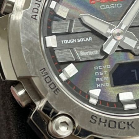  CASIO カシオ ジーショック G-SHOCK タフソーラー デジアナ GST-B600 シルバー x ブラック