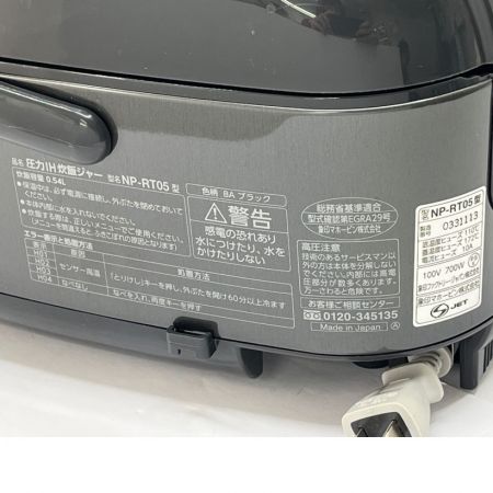  ZOJIRUSHI CORPORATION 象印 極め炊き 圧力IH炊飯器　3合炊き 2023年製 NP-RT05 ブラック