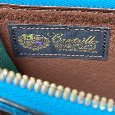  CIVINILE チビナイル 長財布 ラウンドファスナー クロコダイル スカイブルー