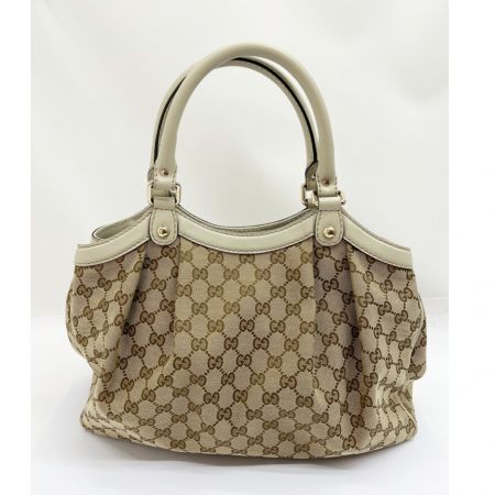  GUCCI グッチ バッグ ハンドバッグ キャンバス スーキー E010908747 茶/アイボリー