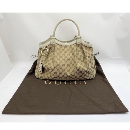  GUCCI グッチ バッグ ハンドバッグ キャンバス スーキー E010908747 茶/アイボリー
