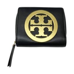 ◆◆ TORY BURCH トリーバーチ 財布 2つ折り財布 デカロゴ ブラック Bランク